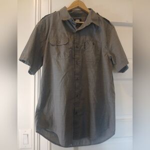 Ecko UNLTD Mens Solid City Short Sleeve Woven Shirt Sz. L